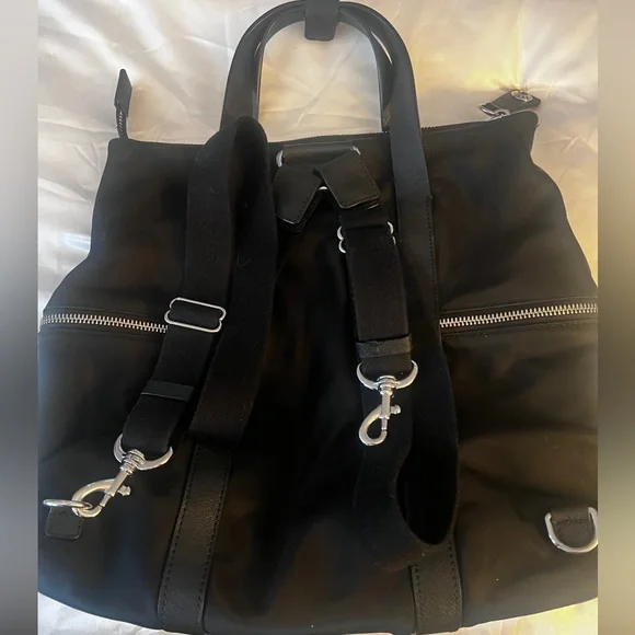 Henri Bendel Jetsetter Backpack - Black and Silver - Small - Picture 13 of 16